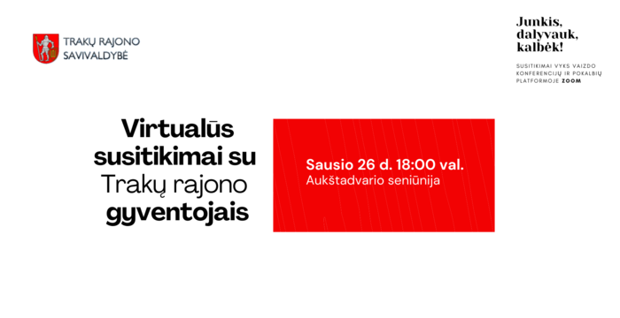 Šiandien į virtualų susitikimą kviečiame Aukštadvario seniūnijos gyventojus!
