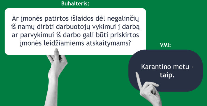 VMI: leidžiami atskaitymai – karantino dėl COVID-19 metu įmonių išlaidos dėl darbuotojų...