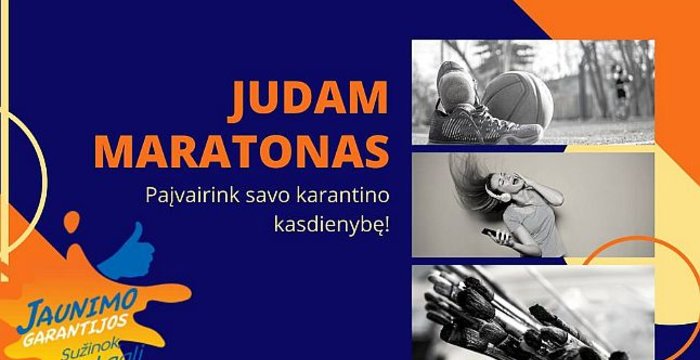 Jaunimą kviečia virtualus „JUDAM maratonas“ !