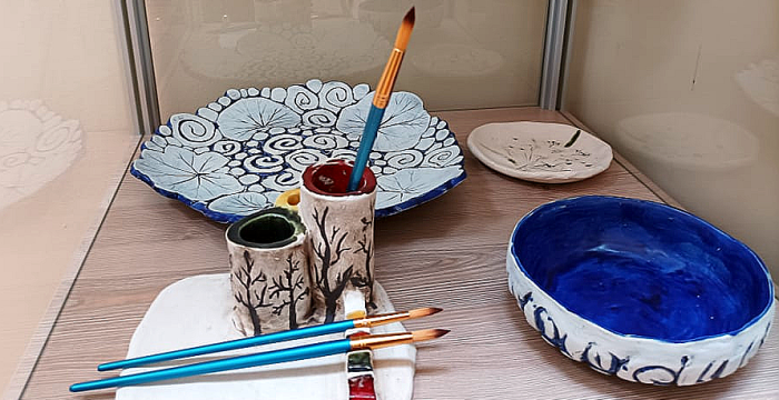 Rykantų bibliotekoje – Irenos Pomarnackos keramika