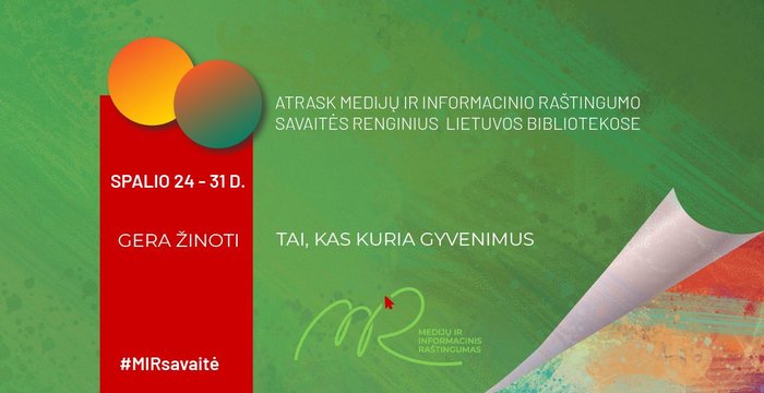 Pasaulinė MIR savaitė Lietuvos viešosiose bibliotekose