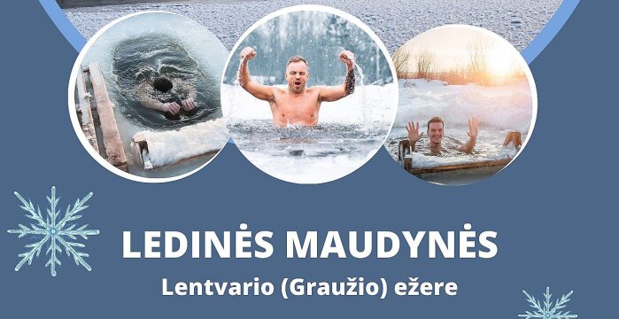 Ledinės maudynės Lentvaryje