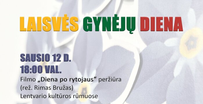 Laisvės gynėjų dienos minėjimas Lentvaryje