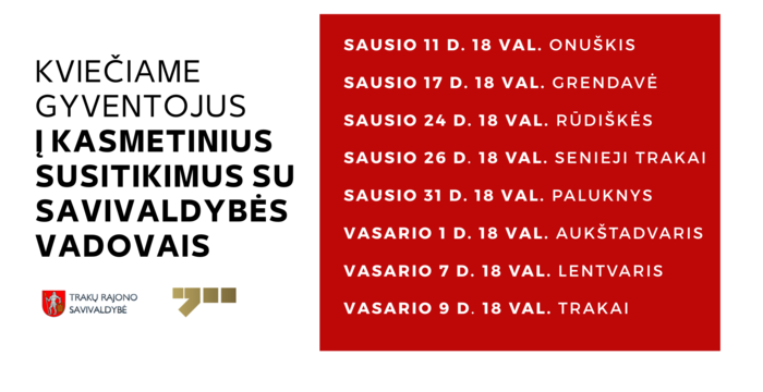 Sausio 17 d. savivaldybės komandos nariai susitiks su Grendavės seniūnijos gyventojais