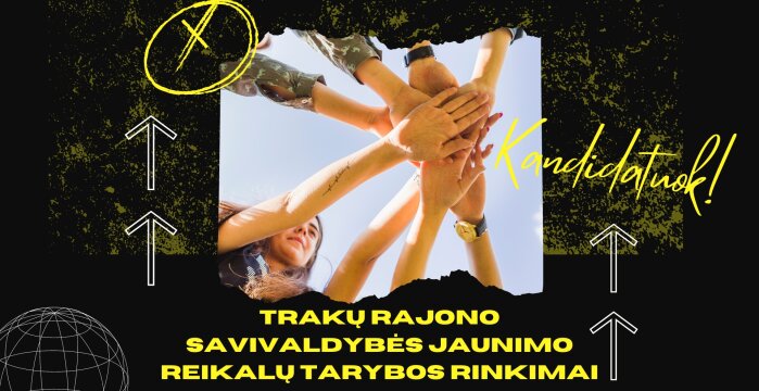Skelbiami jaunimo atstovų į Savivaldybės jaunimo reikalų tarybą rinkimai