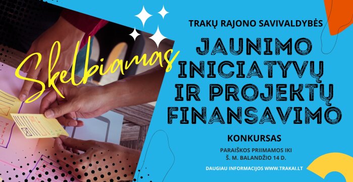 Skelbiamas jaunimo iniciatyvų ir projektų finansavimo konkursas