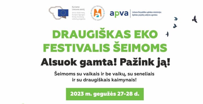 Draugiškas ekologijos festivalis šeimoms
