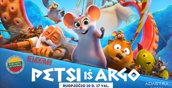 Lentvaryje – nemokamas animacinio filmo  vaikams „Petsi iš Argo“ seansas