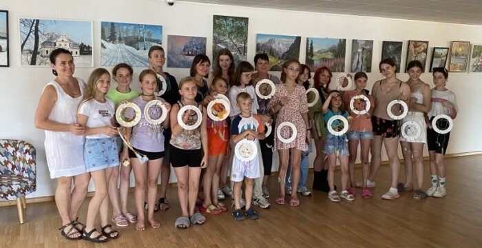Rūdiškių bibliotekoje lankėsi jaunimas iš Ukrainos