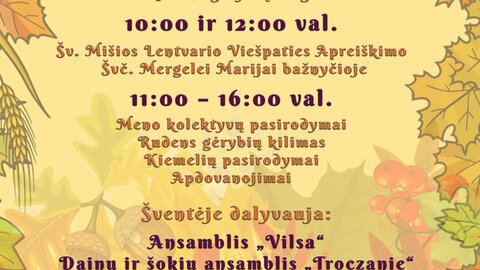 Lentvario kultūros centras rudenišką šeštadienį sukvietė bendruomenę ir svečius į dzūkišką...
