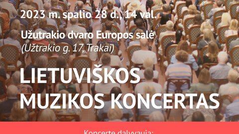 Lietuviškos muzikos koncertas Užutrakyje 