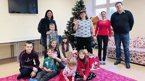 Įteiktos kalėdinės dovanėlės mažiesiems ukrainiečiams