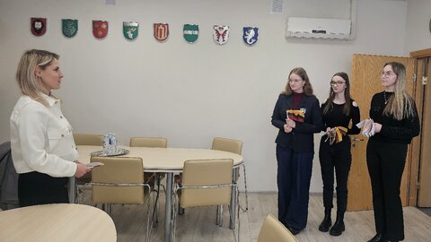 Savivaldybėje lankėsi pilietiški Lietuvos moksleivių sąjungos savanoriai