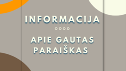 Informacija apie 2024 m. 2.1.1.1 priemonės „Stiprinti bendruomeninę veiklą savivaldybėse“ gautas...