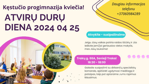 Senųjų Trakų Kęstučio progimnazijoje – atvirų durų diena