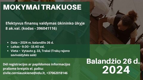 Kviečia nemokami mokymai dirbantiems žemės ūkyje