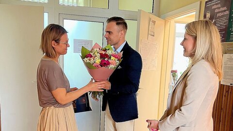 Padėkojo gydytojai J. Dūdienei