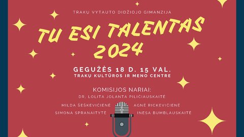 Kviečia renginys  „Tu esi talentas 2024“ׅ