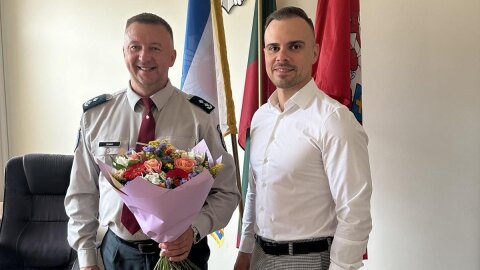 Trakų rajono policijos komisariato viršininkui – mero sveikinimai