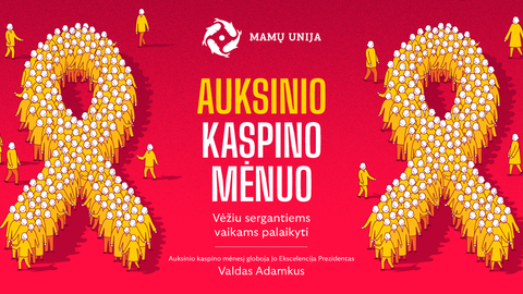 Rugsėjo pirmą penktadienį įsižiebsime širdies spalva dėl vėžiu sergančių vaikų