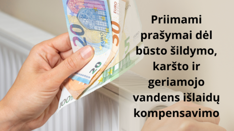 Priimami prašymai dėl išlaidų kompensavimo