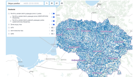 Planuojama tvirtinti paviršinių vandens telkinių apsaugos zonų ir paviršinių vandens telkinių...