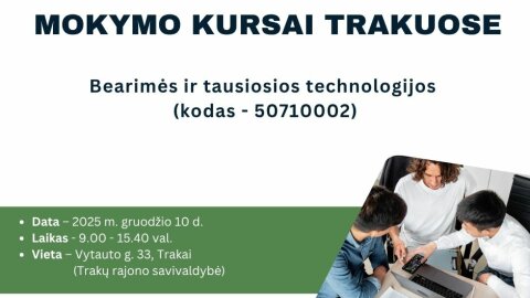 Šiuolaikinio ūkininkavimo mokymai Trakuose