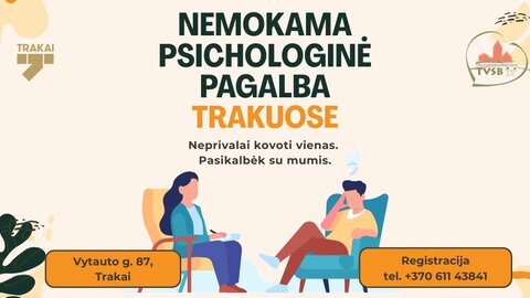 Nemokama psichologinė pagalba Trakuose