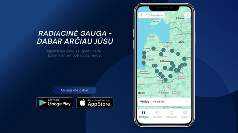 Radiacinės saugos centras pristato mobiliąją programėlę