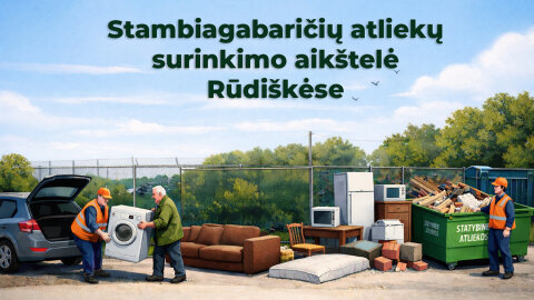 Didelių gabaritų atliekų surinkimo aikštelė Rūdiškėse: patvirtintas finansavimas