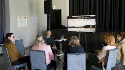 Lentvario kultūros centre vyko kūrybos ir improvizacijos dirbtuvės šokio profesionalams
